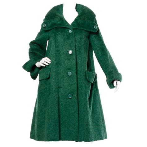 dior green coat|christian Dior long wool overcoat.